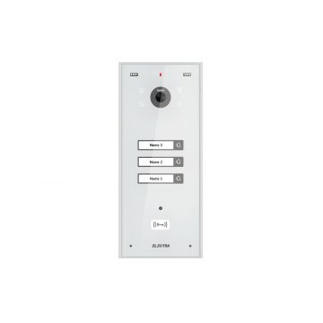 Post exterior videointerfon Electra VPH.03S03.ELWTL, 3 familii, montaj aparent, IP44, alb