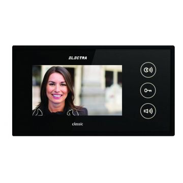 Post videointerfon Electra, Compatibil cu PAS.17A si P4S.A911 / P4S.V91I, display de 4.3 inch, Design din Sticla, taste touch, MCS.47N