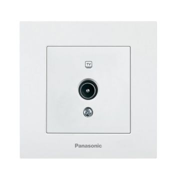 Priza TV trecere, montaj incastrat, alb, protectie unde radio, Karre Plus Panasonic P-KPTV.T Priza TV trecere, montaj incastrat, alb, protectie unde radio, Karre Plus Panasonic P-KPTV.T