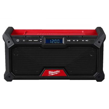 Radio pentru santier DAB+ Milwaukee M18, Bluetooth, woofere duble 8.89cm, USB, manere integrate, 4933492344