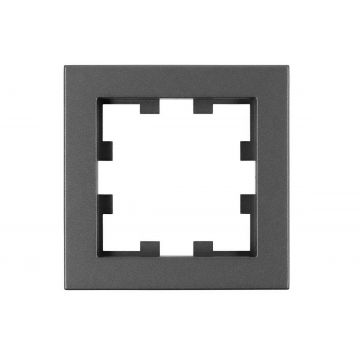 Rama 1 post Schrack EV115301, design cubic, material ABS, antracit