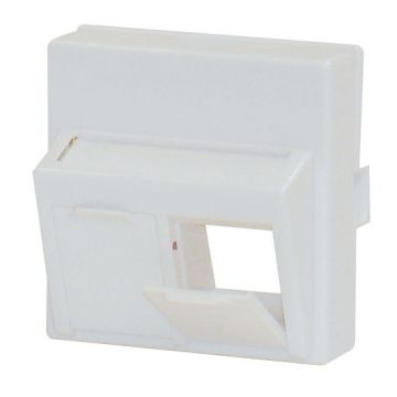 Rama dubla 45x45 inclinata Schrack HSEMD02W2F, pentru module RJ45, IP20