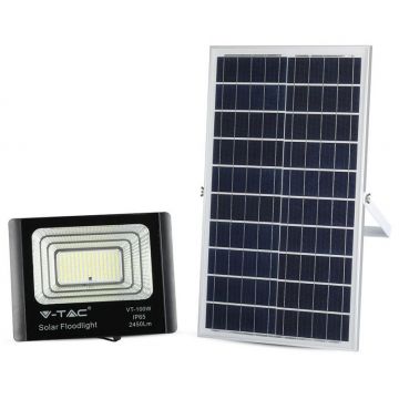 Reflector LED cu panou solar, 35W, 6000K, 2450lm, baterie de 15000mAh, V-Tac SKU-94012