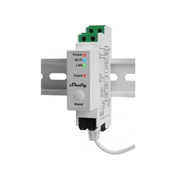 Releu Smart pentru SHELLY PRO 3EM-120A, 240V, Wi-Fi, montare pe sina DIN, senzor temperatura