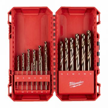 Set 19 burghie Milwaukee pentru metal, HSS Cobalt, 1-10 mm, cutie depozitare, 4932493867 Set 19 burghie Milwaukee pentru metal, HSS Cobalt, 1-10 mm, cutie depozitare, 4932493867