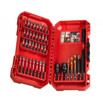 Set biti si burghie 40 de piese Shockwave Milwaukee 4932492004, cutie de plastic cu capac transparent Set biti si burghie 40 de piese Shockwave Milwaukee 4932492004, cutie de plastic cu capac transparent