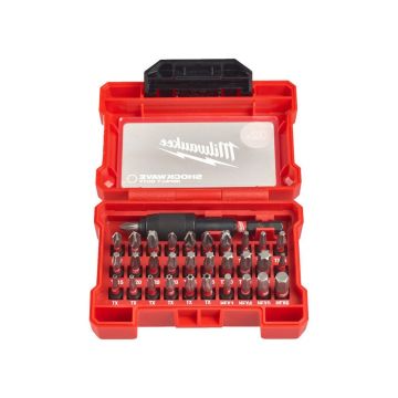 Set de 32 biti Milwaukee Shockwave Impact Duty, cutie cu organizator, 4932464240