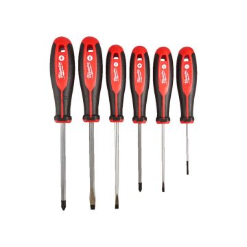 Set de surubelnite cu maner cu trei-fete Milwaukee, 6 bucati, 4932471806