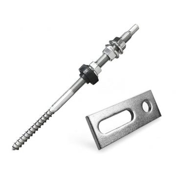 Sistem prindere cu sina si piulita pentru panouri fotovoltaice KITM10X250-80X30X4-ADAPT