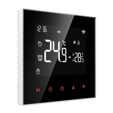 Termostat smart, Wireless Zigbee, TUYA, Display LCD, touch, control vocal, Avatto, ZWT100-WH-3A Termostat smart, Wireless Zigbee, TUYA, Display LCD, touch, control vocal, Avatto, ZWT100-WH-3A