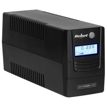 UPS pentru supraveghere video NANOPOWER, 850VA, 480W, USB, Rebel RB-4024