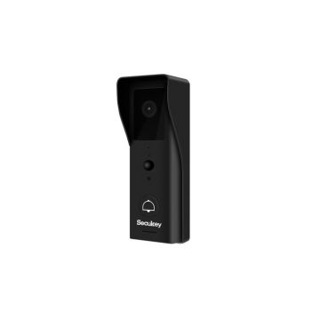 Videointerfon Secukey SECUKEY-B1, Tuya Wi-Fi, 2MP, IR, USB 5V 2A, card TF, senzor PIR, cu sonerie interior, negru