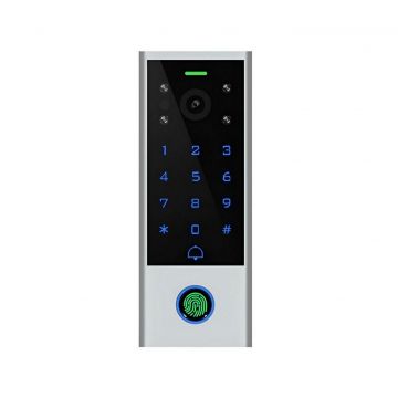 Videointerfon SECUKEY Vcontrol 3-F,  Wi-Fi 2.4GHz, RFID/MIFARE/PIN, cu amprenta, compatibil cu aplicatia Tuya, IP65