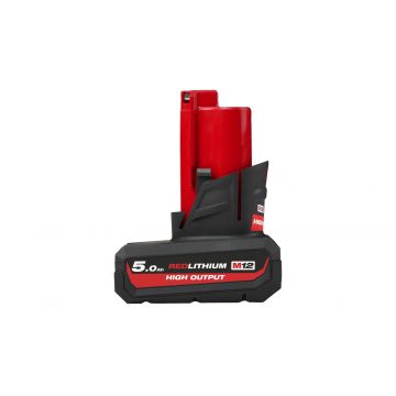 Acumulator Milwaukee M12 HB5 Red Lithium, 5AH, protectie la suprasarcina, carcasa rezistenta, 4932480165