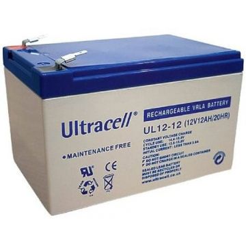 Acumulator VRLA, 12V, 12Ah, Ultracell UL12-12 F1 Acumulator VRLA, 12V, 12Ah, Ultracell UL12-12 F1