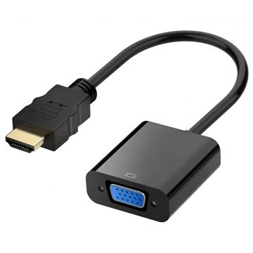 Adaptor HDMI la VGA, tata-mama, placat cu aur, 20cm, Safer SAF-HDMIVGAD70