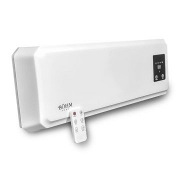 Aeroterma electrica de perete 1000/2000W, timmer, telecomanda 25m², 3 ani Garantie BH2000 BÖHM