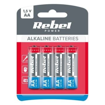 Baterii alcaline 1.5V AA-LR6 / BLISTER, 4 baterii in SET, BAT0061B