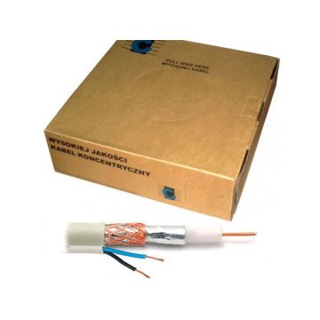 Cablu coaxial cu pereche alimentare pentru camere supraveghere, KAB0027