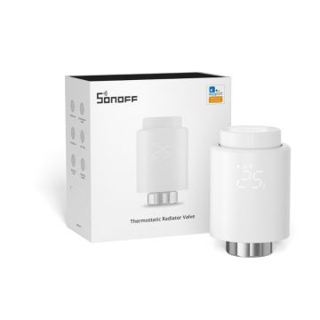 Cap termostatic inteligent Sonoff, pentru calorifer, compatibil cu Zigbee, SON-TER-TRV-ZB