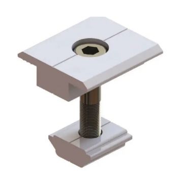 Clema de mijloc pentru fixarea panourilor solare 35mm, aluminiu si otel inoxidabil, Safer Clema-mijloc-35