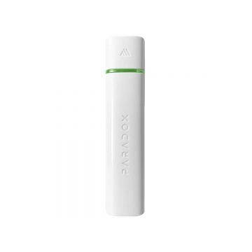 Contact magnetic Paradox DCT2M, pentru usa sau fereastra, indicator LED, senzor temperatura, 868MHz, 1x baterie CR123A, alb