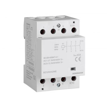 Contactor modular 3UH Schrack BZ326442ME, 40A, 4 ND, 230V, montare sina DIN