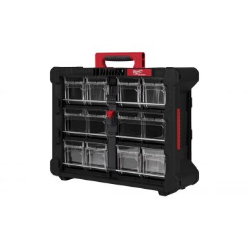 Cutie organizare Packout Milwaukee, capace rabatabile, maner ergonomic, compartimente pentru articole mici, 4932498323 Cutie organizare Packout Milwaukee, capace rabatabile, maner ergonomic, compartimente pentru articole mici, 4932498323