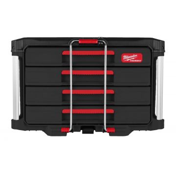 Cutie PACKOUT cu 4 sertare Milwaukee, polimeri rezistenti, tija de blocare, 4932493189