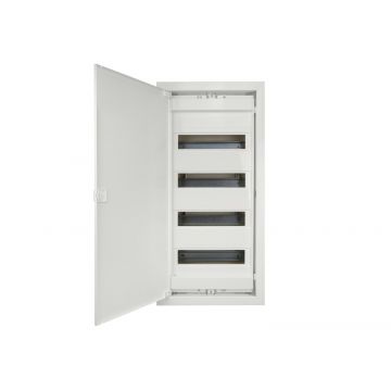 Dulap complet cu usa metalica si cuva incastrata Schrack BK0850542, 4 randuri, 12 module, IP40, IK08