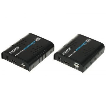 Extender HDMI, cablu UTP/ FTP/ Cat 5/ 5e/ 6, rezolutie 4K, USB2, 18Gbps, distanta transmitere max. 200m, HDMI+USB-EX-120-4KP