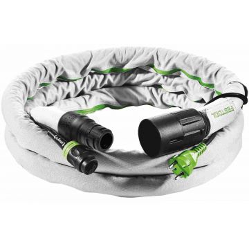 Furtun de aspirare Festool, diametru 27/22mm, lungime 5m, cablu Plug it, compensator rotativ, mufa de racord, 201758 Furtun de aspirare Festool, diametru 27/22mm, lungime 5m, cablu Plug it, compensator rotativ, mufa de racord, 201758