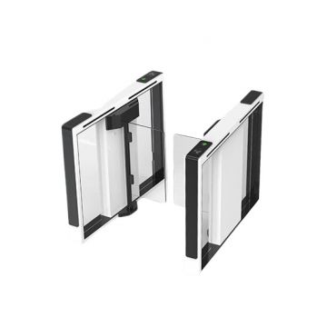 Kit 2 turnichete batante bidirectionale, 24V, latime 600mm, poarta din sticla plexiglas-transparent, deschidere automata, Safer SAF-Q20-2C