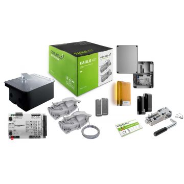 Kit automatizare porti batante, cutie protectie motor si sistem deblocare cu levier si cheie, Comunello GKEE035EL0900A-KIT