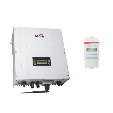 Kit invertor On-Grid monofazat 5kW si contor de energie 10kWA , Afore HNS5000TL-2+SAPM
