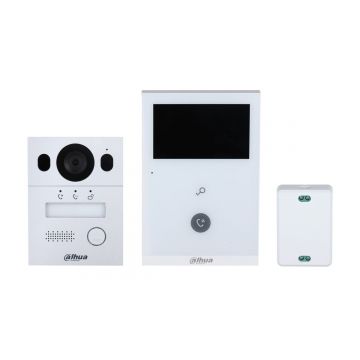 Kit videointerfon IP Dahua Eco Series KTX02(F), 2 fire, monitor 4.3inch, Wi-Fi, 2MP, slot MicroSD, IP65, IK07, aplicatie mobila