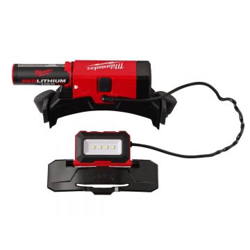 Lanterna pentru casca Milwaukee Bolt, reincarcabila, cablu USB tip C inclus, 600 lumeni, acumulator 3.0 Ah inclus, montare direct pe casca, IP54, 4933479902