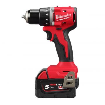 Masina de gaurit Milwaukee M18 BLDDRC-502C, mandrina 13mm, motor fara perii, cuplu 60.5 Nm, cu doi acumulatori M18, 4933492835