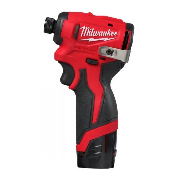 Masina de insurubat compacta, cu impact, Milwaukee, cu impact, motor fara perii, cu 2 acumulatori M12, 4933499690