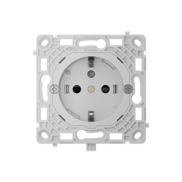 Modul priza perete, 250V, 16A, Protectie Clasa I, IP20, gri, Ajax OutletCore (basic) type F
