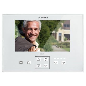 Monitor videointerfon Electra VTM.7S083.ELWTL, ecran 7 inch, 4 nivele volum, tastatura touch, carcasa ABS