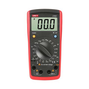 Multimetru digital UNI-T UT603, tester inductanta, capacitate si rezistenta, 2000 count, test tranzistori, alimentare 9V