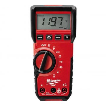 Multimetru TRMS Milwaukee, certificat CAT III 600V, functie autocomutare la mV, cu baterii 2xAA, 4933427309 Multimetru TRMS Milwaukee, certificat CAT III 600V, functie autocomutare la mV, cu baterii 2xAA, 4933427309