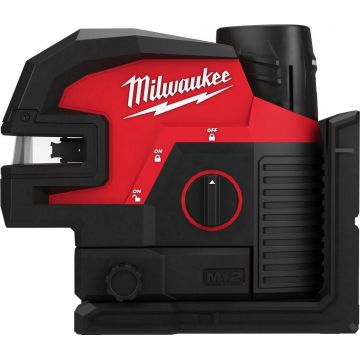 Nivela laser M12 cu linie transversala cu 4 puncte Milwaukee, cu acumulator si incarcator, 4933479203 Nivela laser M12 cu linie transversala cu 4 puncte Milwaukee, cu acumulator si incarcator, 4933479203