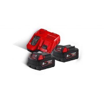 Pachet NRG Milwaukee M18, 2x acumulator M18, 1 acumulator M12, 1 incarcator rapid, 4933459217