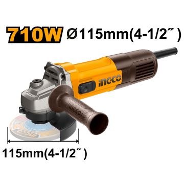 Polizor unghiular (flex) 710W, 115mm, 12000rpm, INGCO AG7118