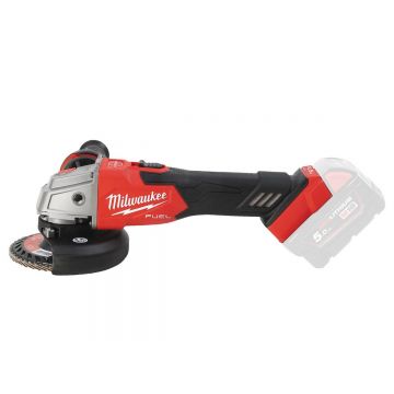 Polizor unghiular M18 FUEL Milwaukee, 125mm, 1200W, motor fara perii, franare, comutator culisant, Rapidstop, 4933478429