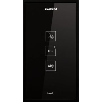 Post de interior audio Electra IA.04N, compatibil cu instalatii analogice, tastatura touch iluminata, carcasa ABS, negru