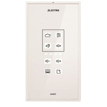 Post de interior Electra Touch Line ATM.0S083.ELWTL, ecran de sticla securizata chimic, tastatura touch iluminata, carcasa ABS, alb
