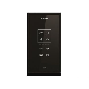 Post interior audio ELECTRA Smart ATM.0S083.ELBTL, tastatura touch iluminata, hands free, convorbire full duplex, monitorizare audio, negru
